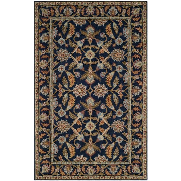 SAFAVIEH Blossom Navy 5 ft. x 8 ft. Floral Area Rug