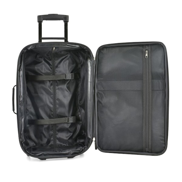 U.S. Traveler Rio 2-Piece Mustard Expandable Carry-On Luggage Set