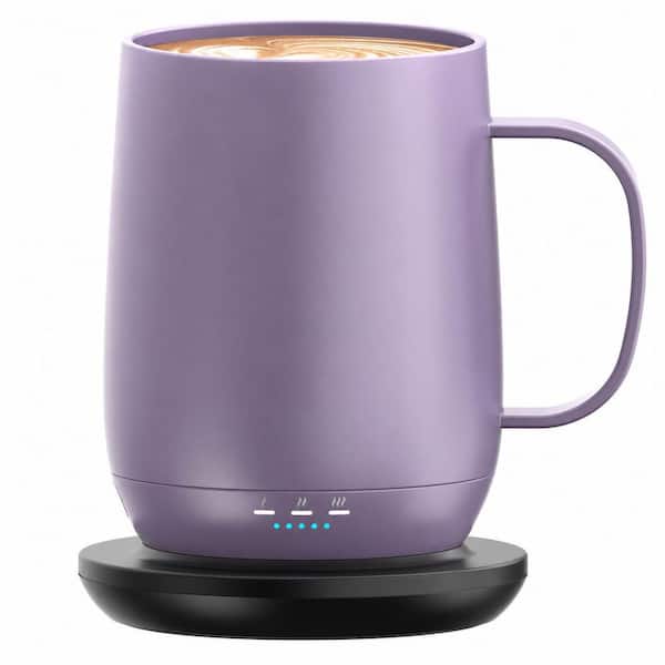 16 oz White Ceramic Stainless Steel Mug Temperature Control Double Wall Vacuum Insulated Drinkware with Lid 1 Piece