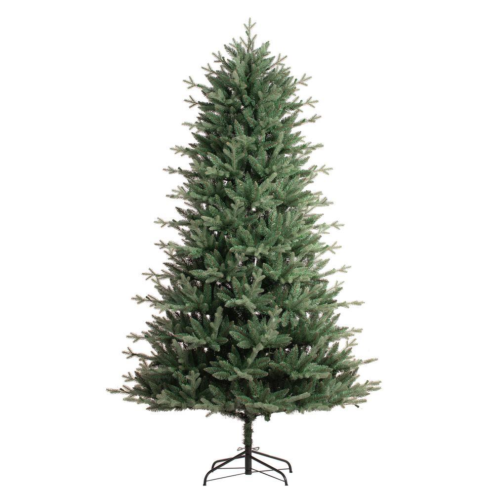 Haute Decor 7 Ft Pre Lit Incandescent Cardona Blue Spruce Artificial Christmas Tree With 500 Clear Lights Dcct0702 The Home Depot