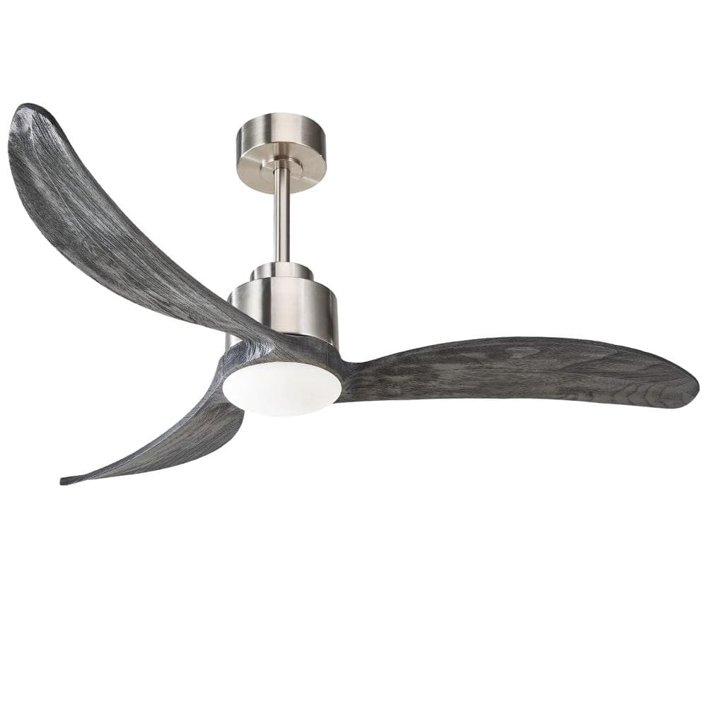 52 in. Integrated LED Indoor Downrod Nickel Ceiling Fan with Light Kit and Remote Control price history on PriceWatchPro