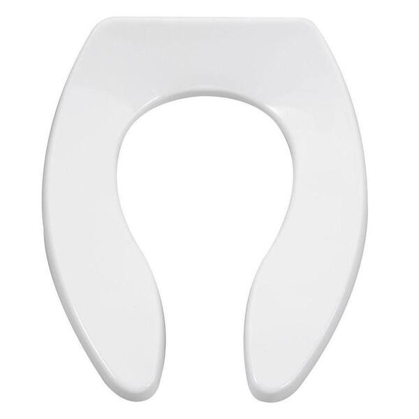 American Standard Commercial Heavy-Duty Elongated Open Front Toilet Seat in White