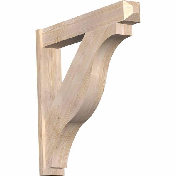 Ekena Millwork 8 in. x 44 in. x 44 in. Douglas Fir Fuston Craftsman Smooth Outlooker
