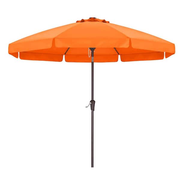 crank up patio umbrella 10 ft. Fiberglass Crank-Up Patio Umbrella in Orange L0DHVFNSG9