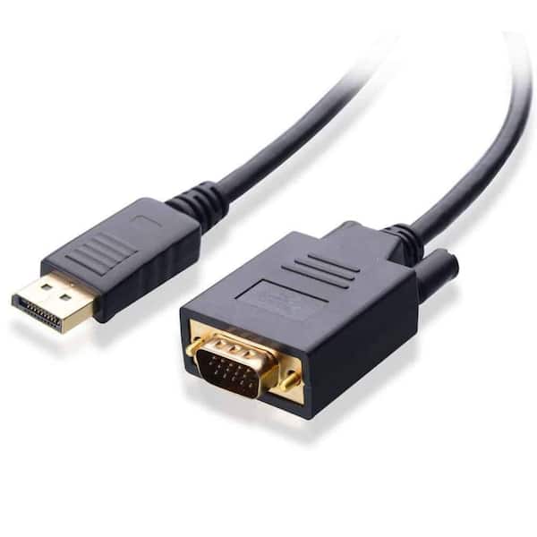 15 ft. DisplayPort To VGA M/M Adapter Cable-Black