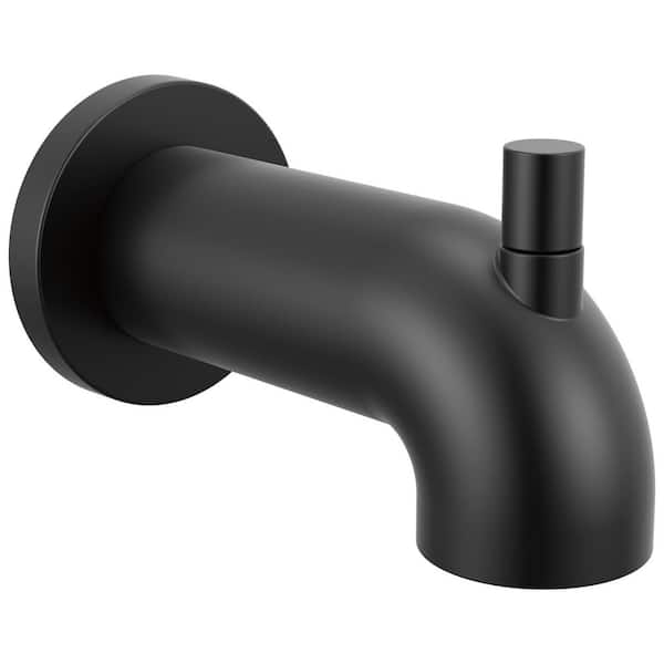 Alux Shower/Tub Diverter Tub Spout in Black