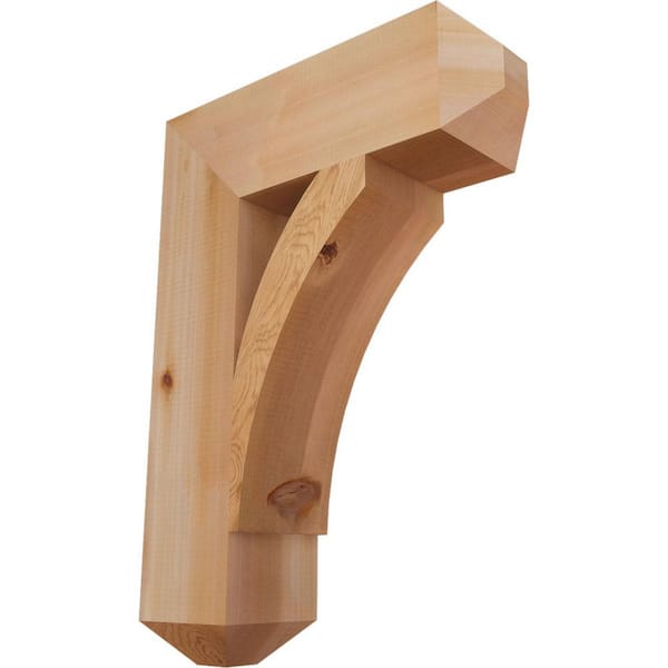 Ekena Millwork 5.5 in. x 28 in. x 20 in. Western Red Cedar Thorton Craftsman Smooth Bracket