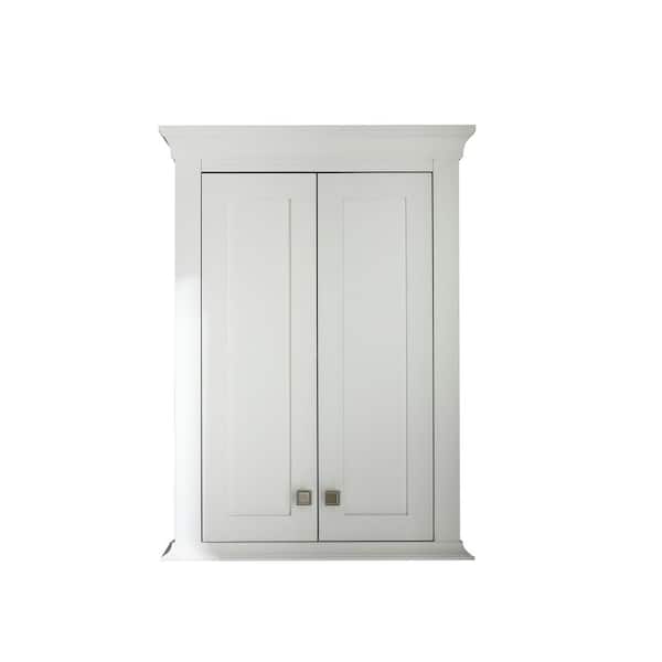 Unbranded Legion Furniture 24 in. W x 8 in. D x 33 in. H Bathroom Storage Wall Cabinet in White