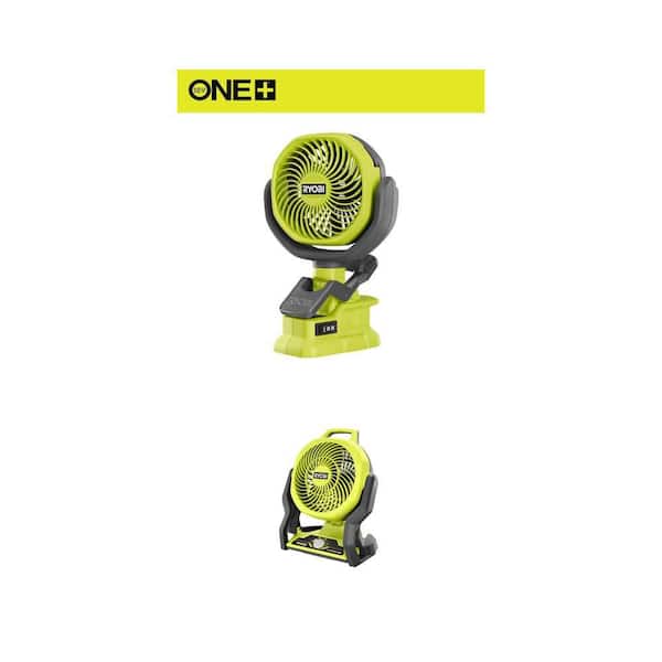 ONE+ 18V Cordless 4 in. Clamp Fan and 18V Hybrid WHISPER SERIES 7-1/2 in. Fan Combo (Tool Only)