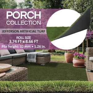 CREATIVE SURFACES Pine Valley 3.74 ft. x 8.66 ft. Green Artificial