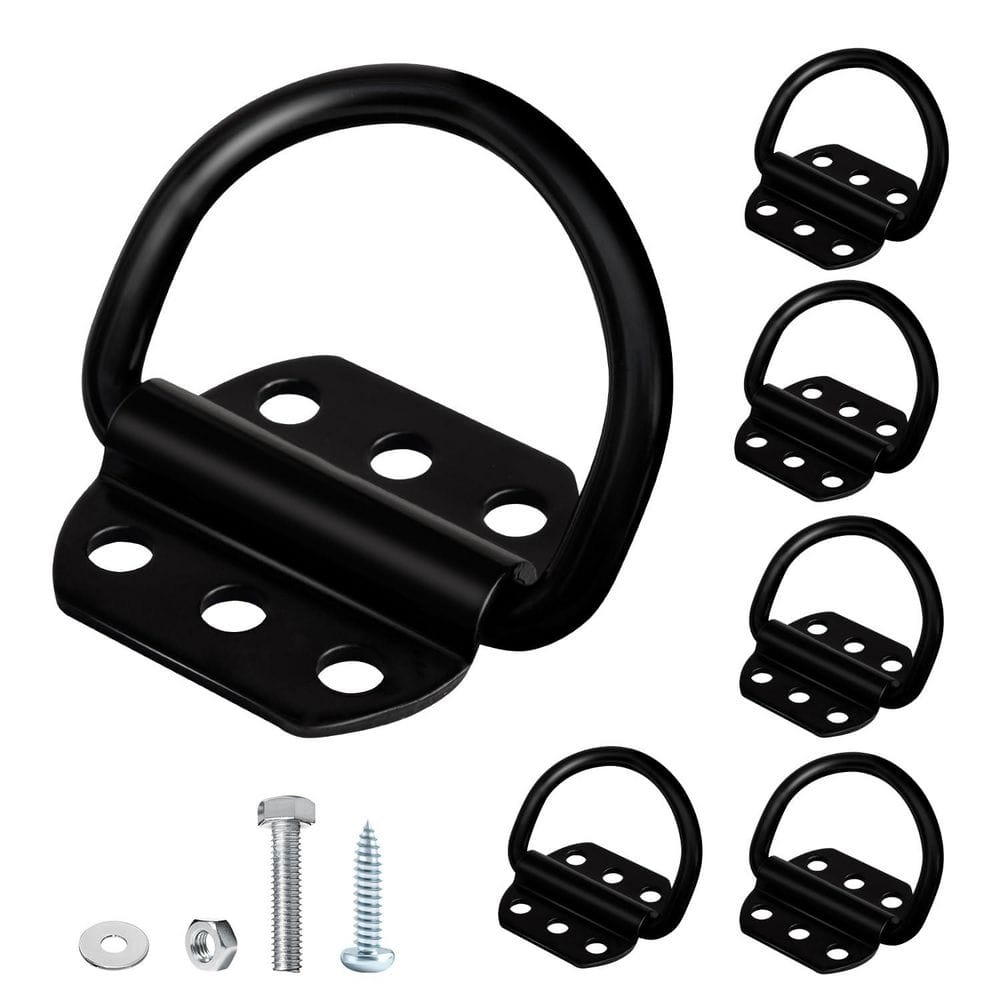 6-Piece Heavy Duty Steel Trailer D Ring Tie Down Anchors for Flatbed Trailer Truck Camper Boat 1/4 Inch price history on PriceWatchPro