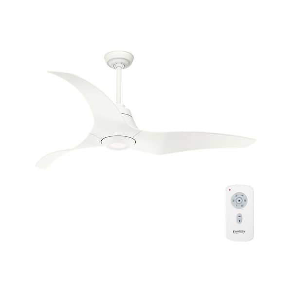 Casablanca Stingray 60 in. Integrated LED Indoor Porcelain White Ceiling Fan with Light