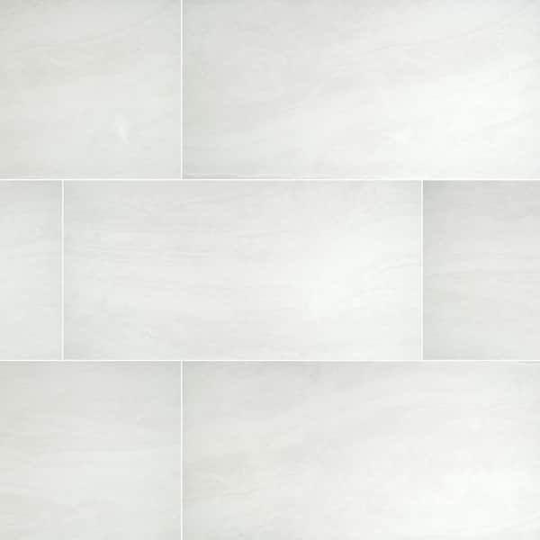 MSI Pavia Blanc 24 in. x 48 in. Matte Porcelain Stone Look Floor and Wall Tile (16 sq. ft./Case)
