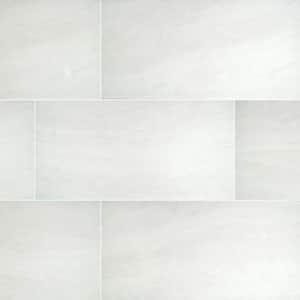 Pavia Blanc 12 in. x 24 in. Polished Porcelain Floor and Wall Tile (16 sq. ft. / case)