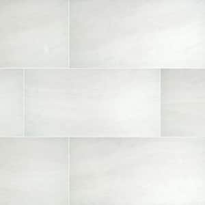 Pavia Blanc 24 in. x 48 in. Polished Porcelain Floor and Wall Tile (16 sq. ft./Case)