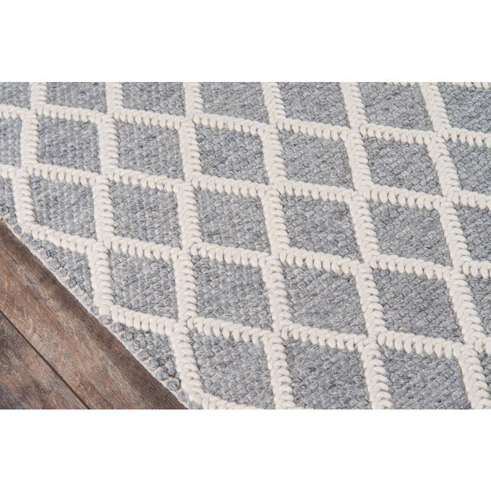 Gray Geometric Wool and Viscose Handmade 2' x 3' Area Rug