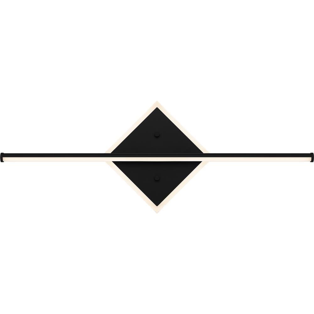 Parcelle 25 in. 1-Light Matte Black LED Vanity Light price history on PriceWatchPro