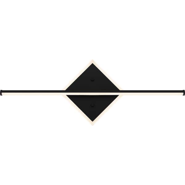 Quoizel Parcelle 25 in. 1-Light Matte Black LED Vanity Light