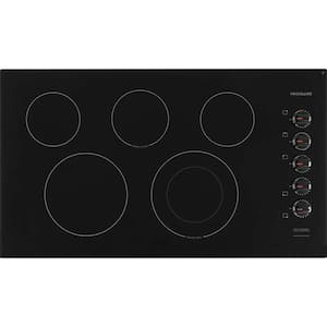 36 in. Radiant Electric Cooktop in Black with 5 Burner Elements, including Quick Boil Burner & Ceramic Glass Surface