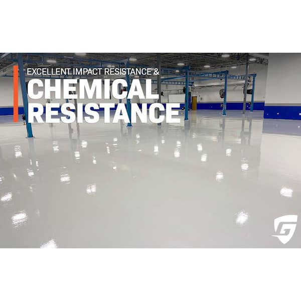 Ghostshield - Epoxy Max 3 Gal. Kit Clear High-Gloss 100% Solids 2 Part Epoxy Interior Concrete Basement and Garage Floor Paint Coating