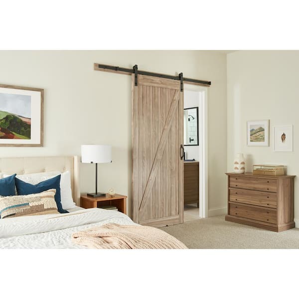 42 in. x 84 in. Z-Bar Ash Gray Interior Sliding Barn Door Slab with Hardware Kit 42 in. x 84 in. Z-Bar Ash Gray Interior Sliding Barn Door Slab with Hardware Kit