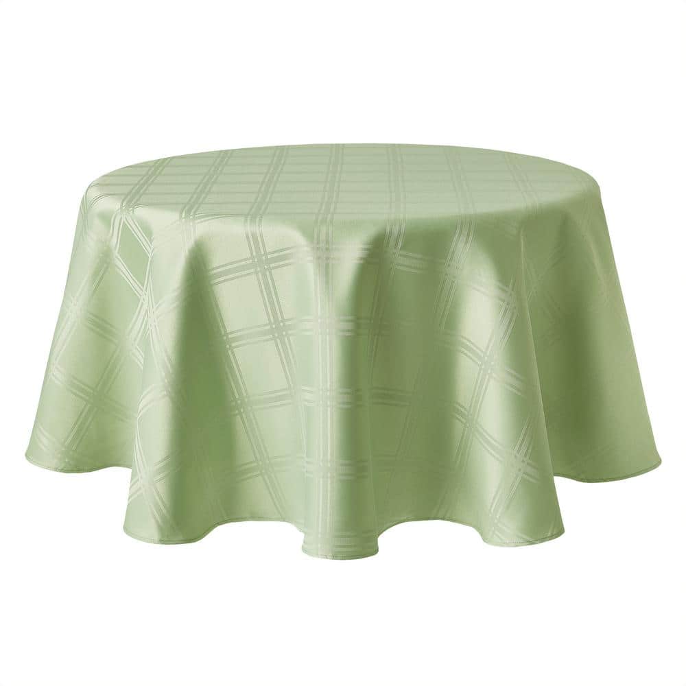 Element 70 in. W x 70 in. L Green Solid Polyester Tablecloth