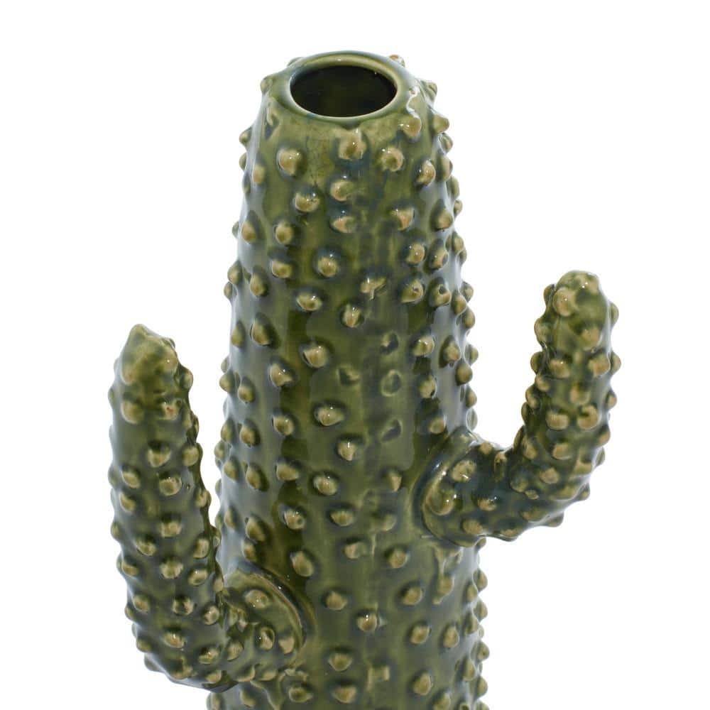 Green Ceramic Cactus Decorative Table Vase