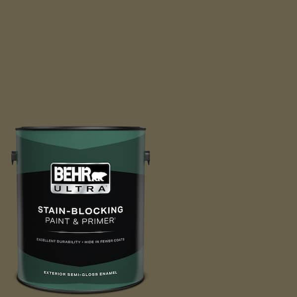 BEHR ULTRA 1 gal. #N340-7 Kilimanjaro Semi-Gloss Enamel Exterior Paint & Primer