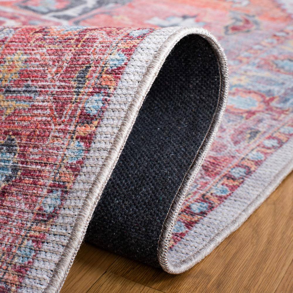 Handmade Red Viscose Chenille 4' x 6' Rectangular Rug