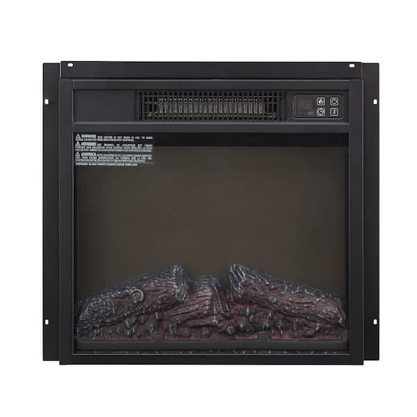 18 in. Electric Fireplace Insert With Built-In Overheating Protection and 3 Flame Intensities Adjustable