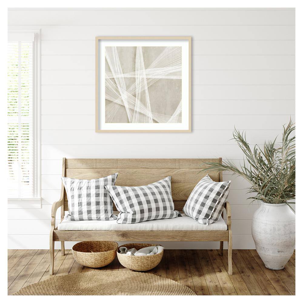 Loomed Symmetry II 33" Svelte Natural Framed Abstract Print