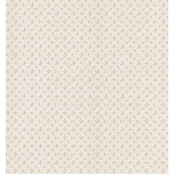 Brewster 56 sq. ft. Small Rose Linen Wallpaper