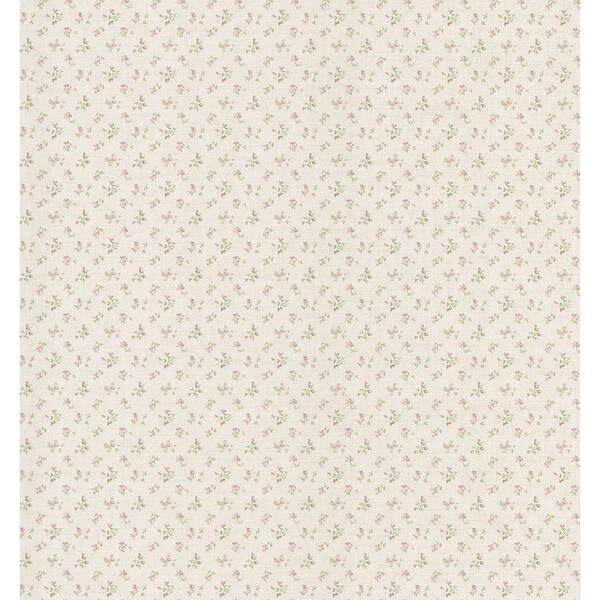 Brewster 8 in. W x 10 in. H Small Rose Linen Wallpaper Sample