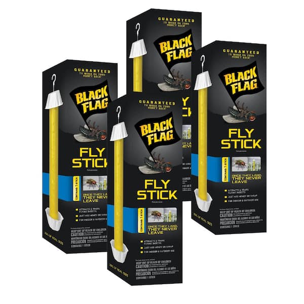 Black Flag Fly Stick Insect Trap (4-Pack)