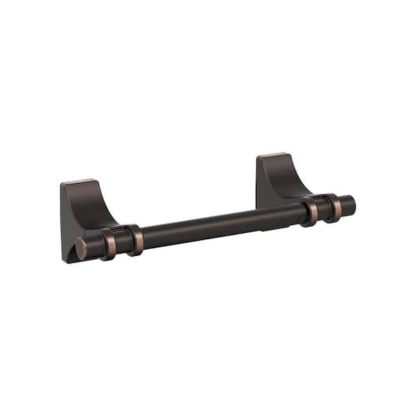 Amerock Davenport 8-13/16 in. (224 mm) L Pivoting Double Post Toilet Paper Holder in Oil Rubbed Bronze