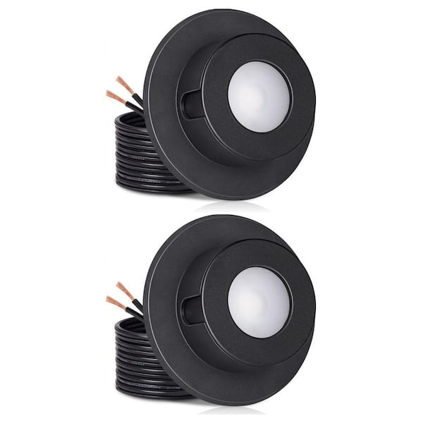 3W Metal Underwater Pond Fountain 2-Light 3000K Warm Integrated LED White IP68 Waterproof, Outdoor Chandelier Black