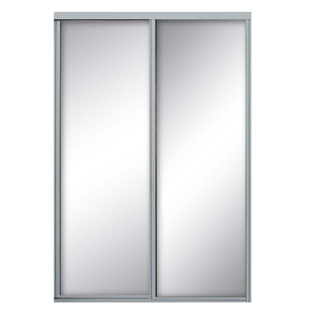 84 in. x 96 in. Concord Satin Clear Aluminum Framed Mirror Sliding Closet Door price history on PriceWatchPro