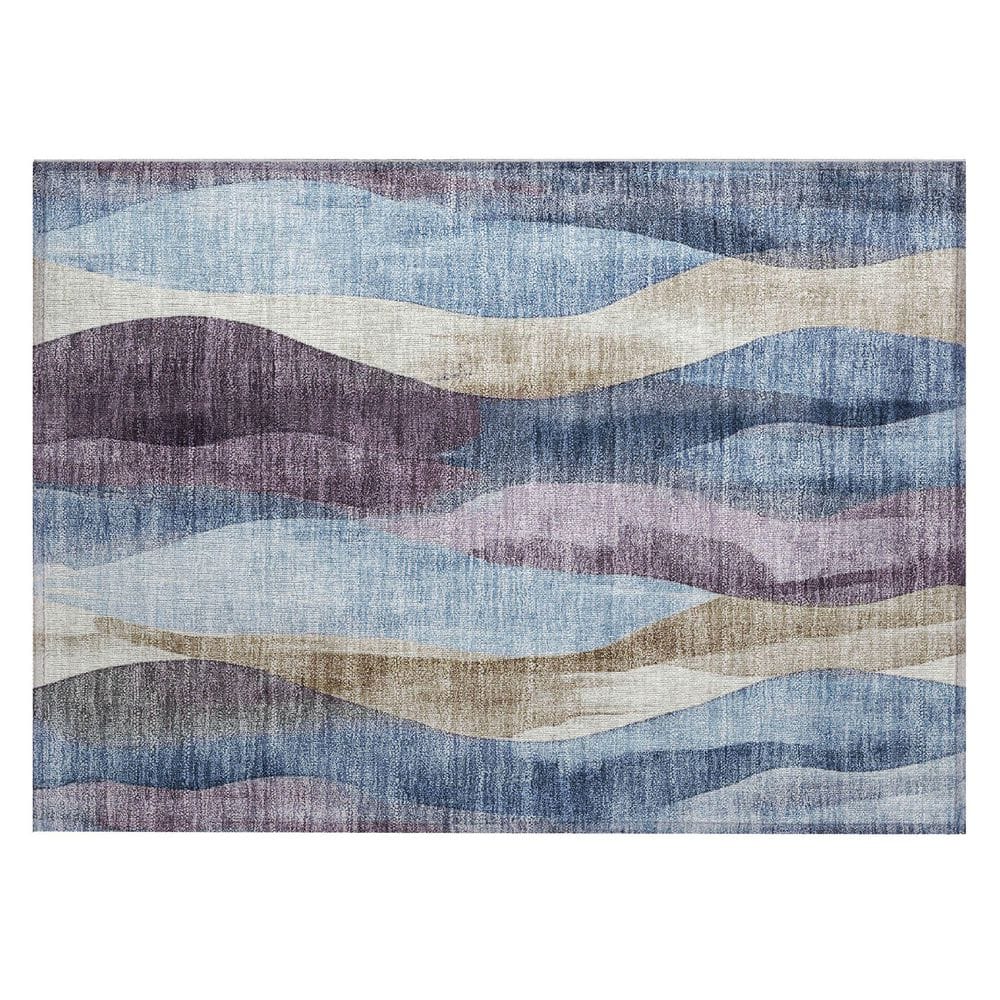 Chantille Machine Washable Indoor/Outdoor Abstract ACN1989 Denim 2 ft. x 3 ft. Accent Rug price history on PriceWatchPro