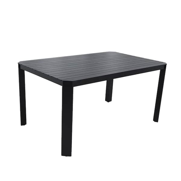 ITOPFOX 40 in. x 70 in. Outdoor Patio Black Aluminum