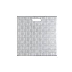 Silver Basket Weave Pattern 20 in. x 20 in. Anti-Fatigue Comfort Floor Mat (2-Pack)