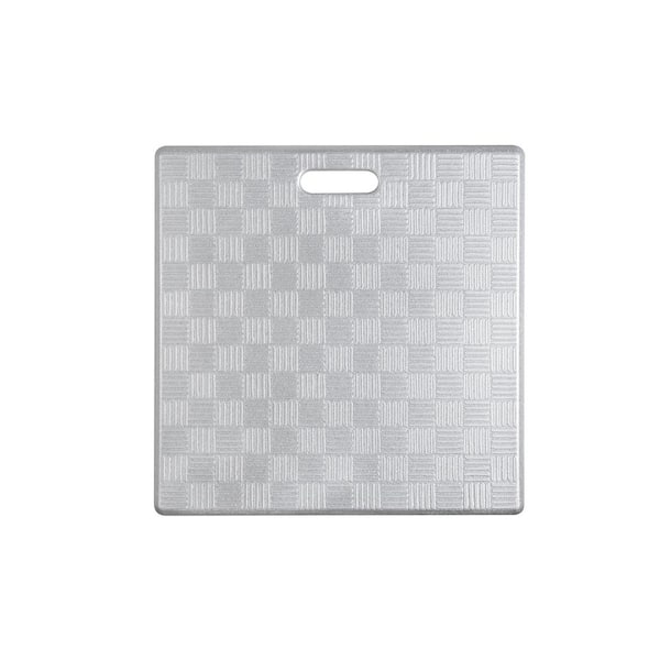 Aspen Creative Corporation Silver Basket Weave Pattern 20 in. x 20 in. Anti-Fatigue Comfort Floor Mat (2-Pack)