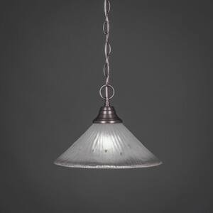 Kingston 100-Watt 1-Light Brushed Nickel Bowl Mini Pendant Light with Glass Shade