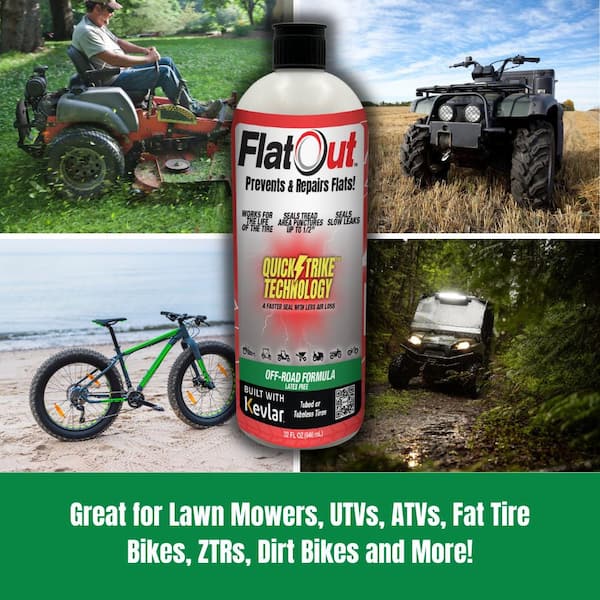 FlatOut - 32 oz. Tube and Tubeless Tire Sealant with Kevlar