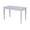 International Concepts 48 in. Rectangular White 1 Drawer Writing Desk with Solid Wood Material OF07-41