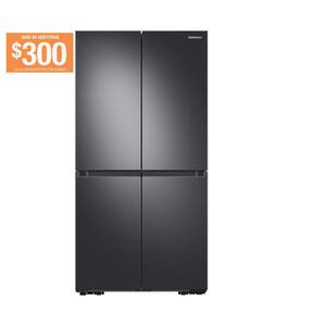35.8 in. 29 cu. ft. Standard Depth French Door Refrigerator in Black Stainless Steel with Smudge-Proof Finish