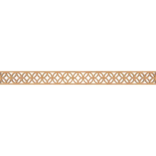 Ekena Millwork Crosby Fretwork 0.375 in. D x 46.375 in. W x 4 in. L Maple Wood Panel Moulding