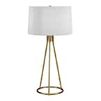 Nova 28 in. Tapered Brass Table Lamp