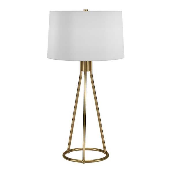 Meyer&Cross Nova 28 in. Tapered Brass Table Lamp