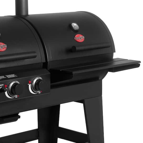 Begroeten Verminderen trompet Char-Griller Double Play 1,260 sq., in. 3-Burner Gas and Charcoal Grill in  Black 5650 - The Home Depot