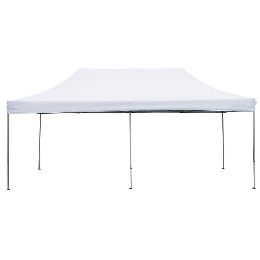 OVASTLKUY 10 ft. x 20 ft. Outdoor White Patio Canopy Pop Up Install ...